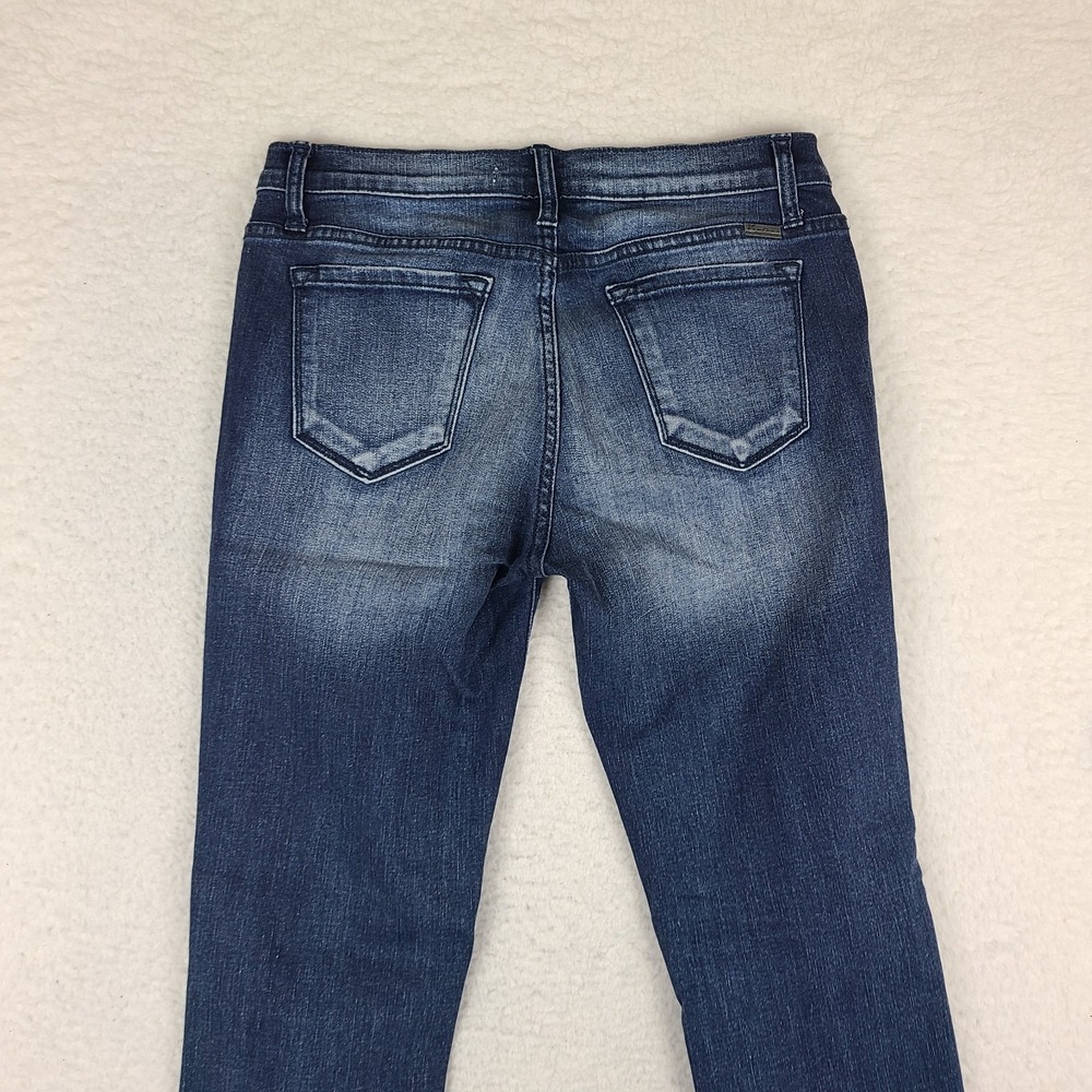 KanCan Jeans Womens 9/28 Blue Skinny Distress Mid Rise Dark Wash Denim KC81178D - Picture 10 of 13